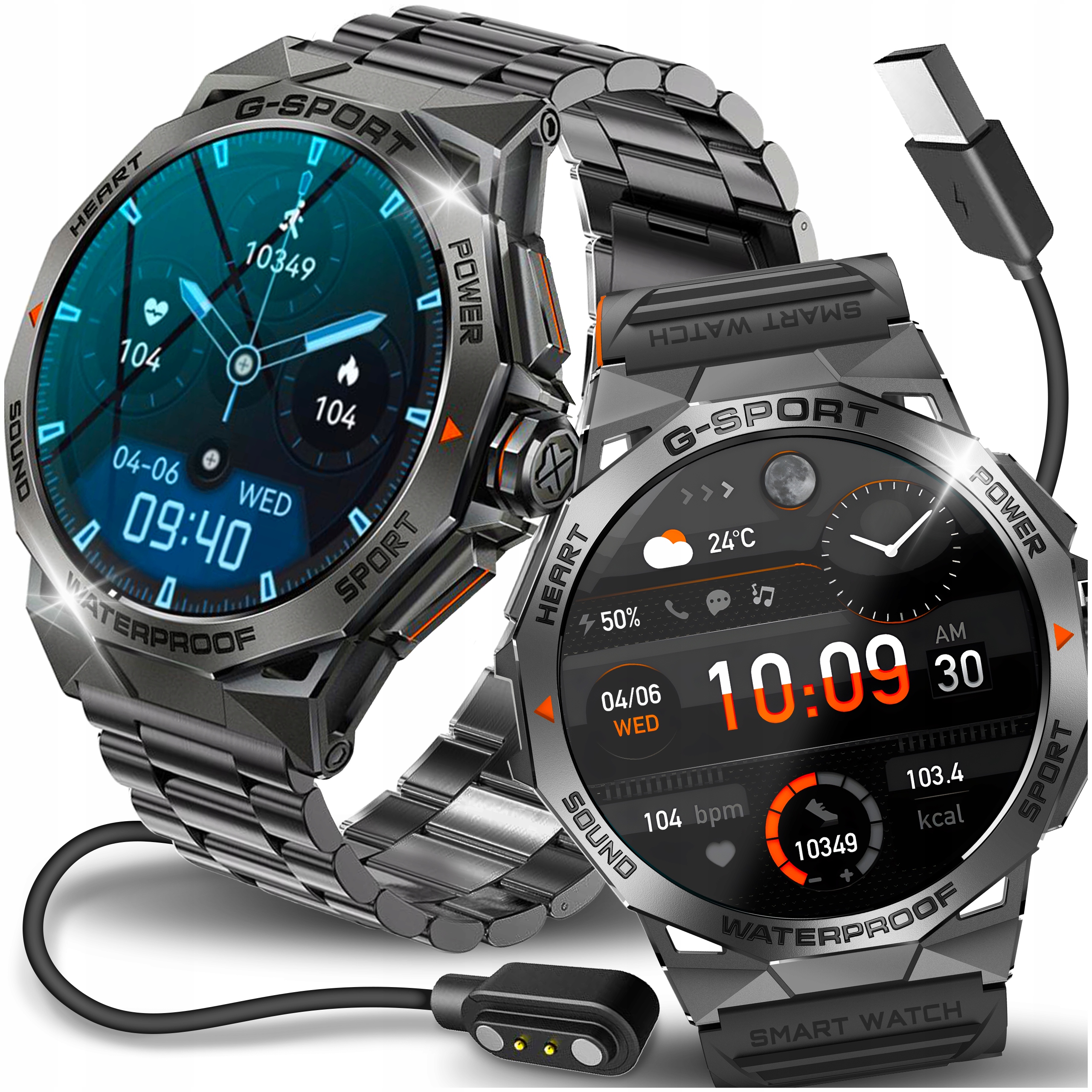 JG Smart SMARTWATCH PÁNSKE POLSKÉ MENU JGS-K62 čierna + 3 ďalšie produkty